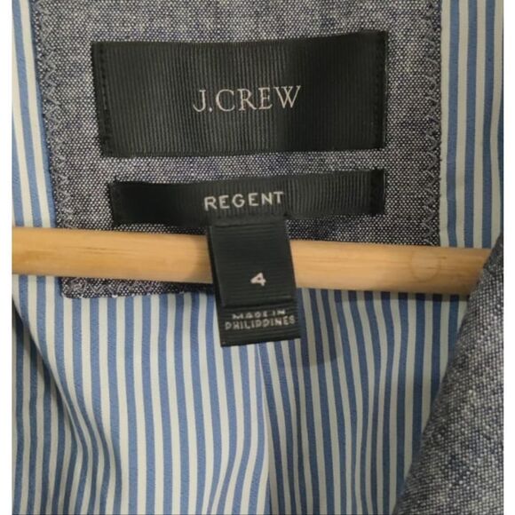 NWOT J. Crew Regent Chambray Blazer with Single Button - Picture 10 of 10